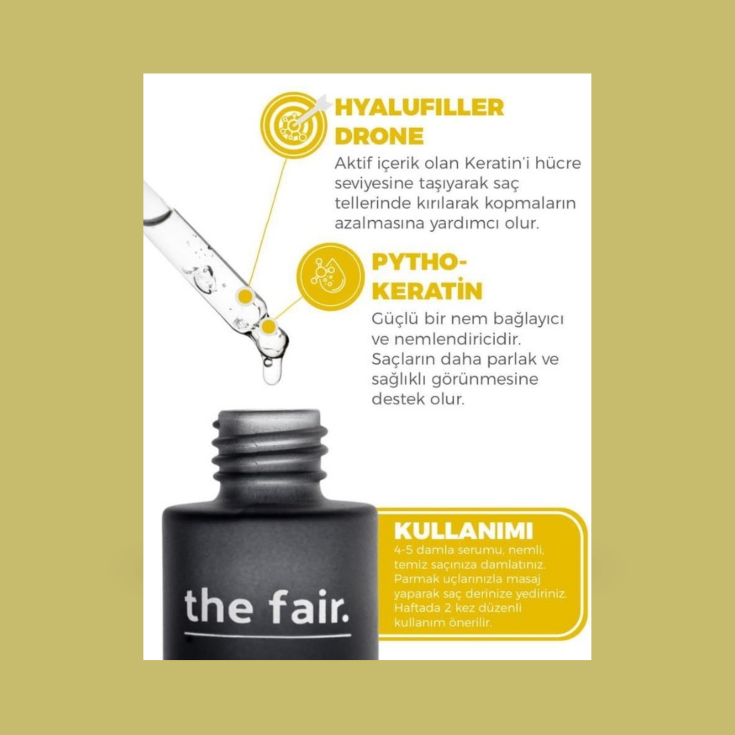 The Fair Keratin Serum içerik bilgisi - Keratin ve peptit ile vegan formül