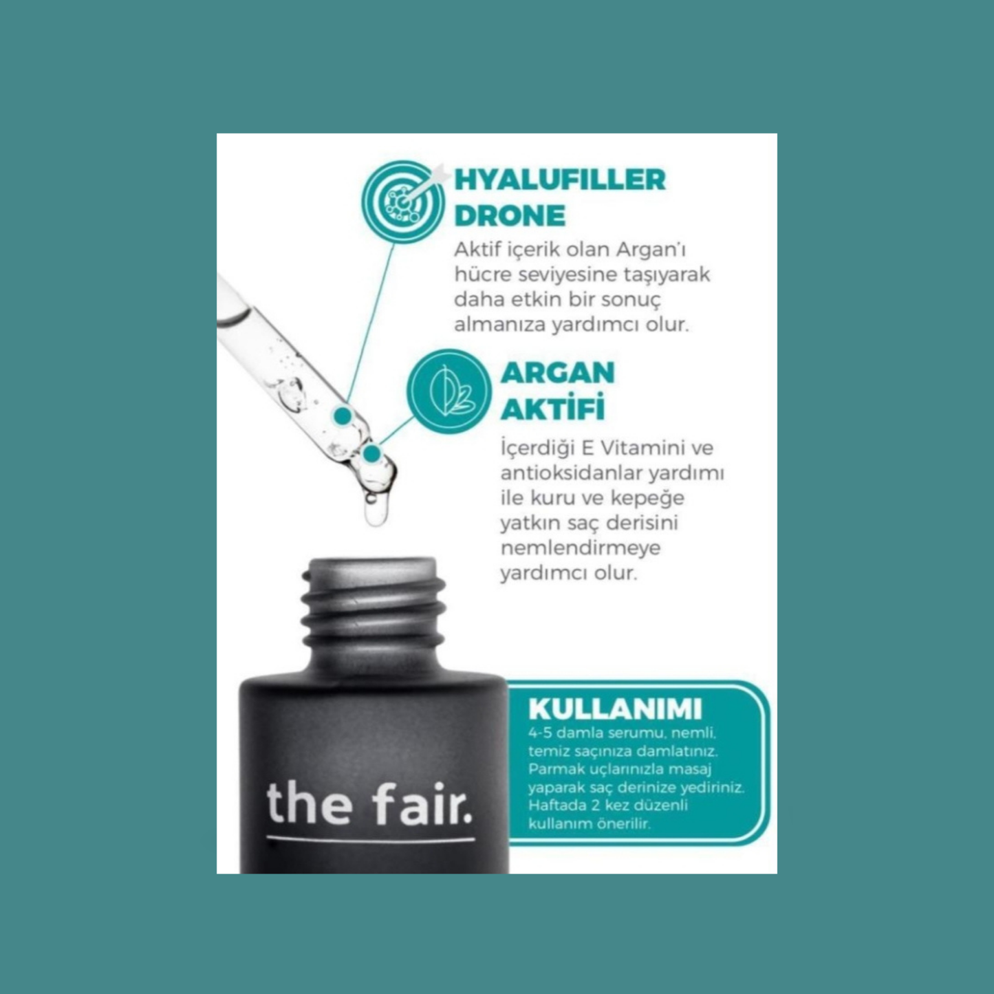The Fair Argan Serum içerik bilgisi - Argan yağı ve vitaminlerle vegan formül