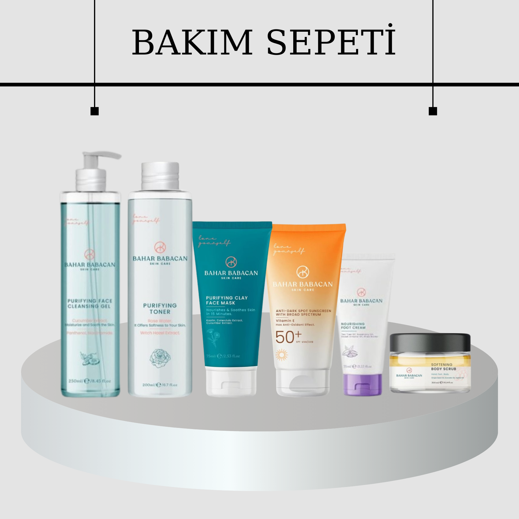 Bahar Babacan Özel Bakım Koleksiyonu - Arındırıcı ve Koruyucu 6'lı Cilt Bakım Seti
