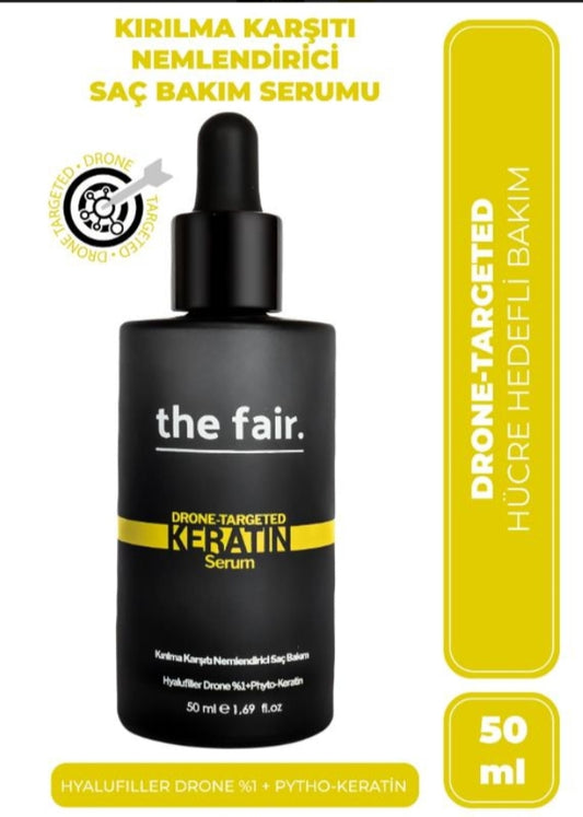 Drone-Targeted Keratin Kırılma Karşıtı Vegan Saç Serumu