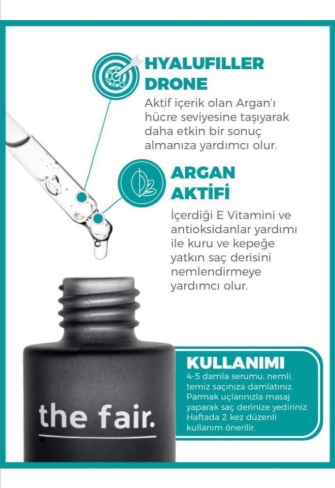 Drone-Targeted Argan Besleyici Vegan Saç Serumu