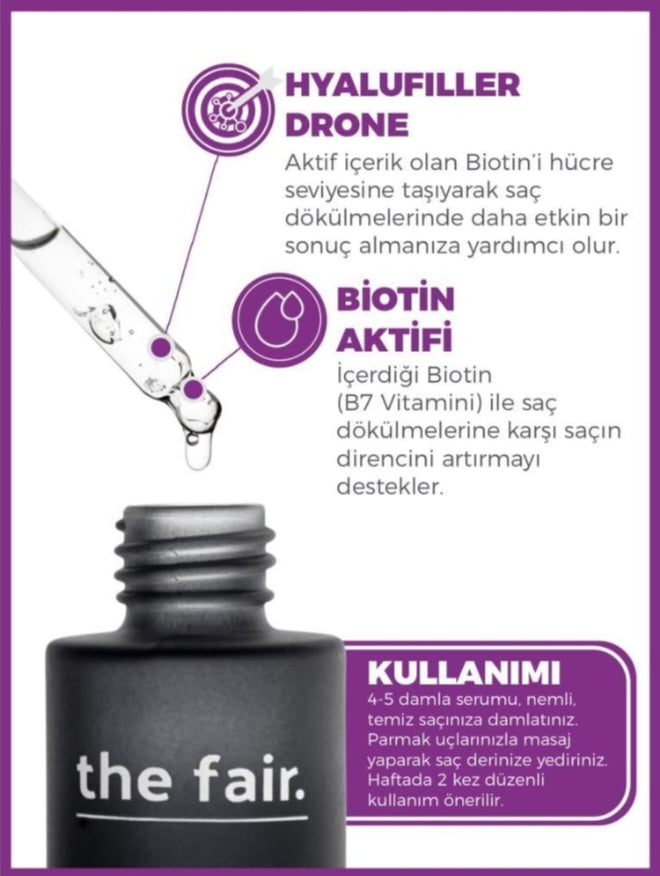 The fair. Drone-targeted Biotin Hızlı Uzama ve Dökülme Önleyici