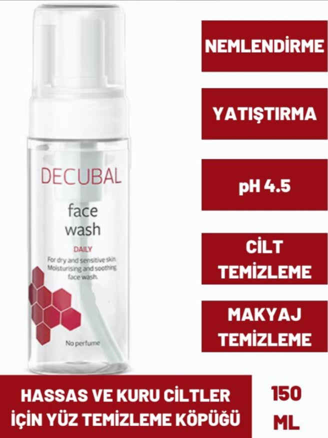 Decubal Face Wash Hassas ve Kuru Ciltler için Yüz Temizleme Köpüğü