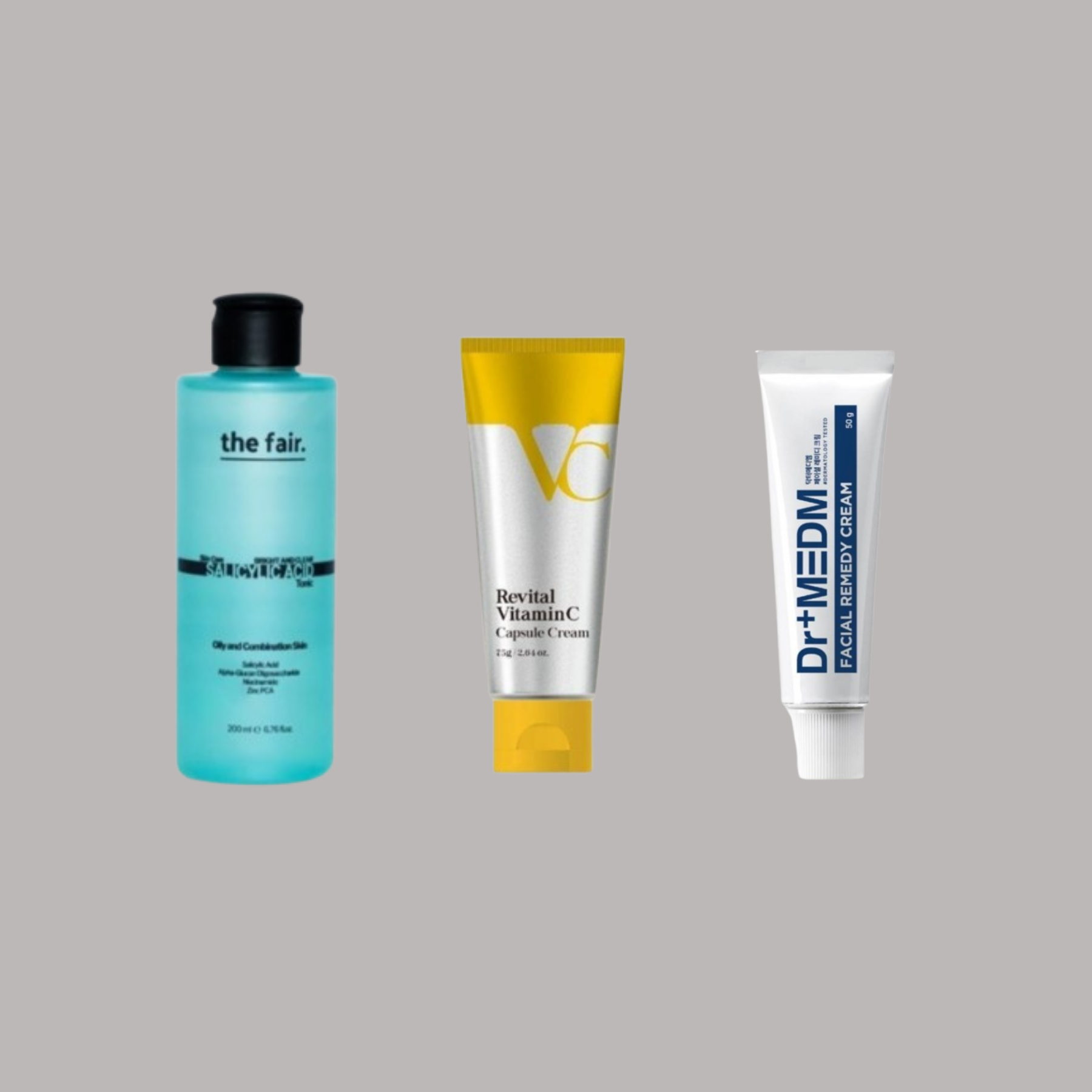 Cilt Bakım Seti 3'lü - Tonik, Vitamin C Krem ve Nemlendirici ile komple bakım