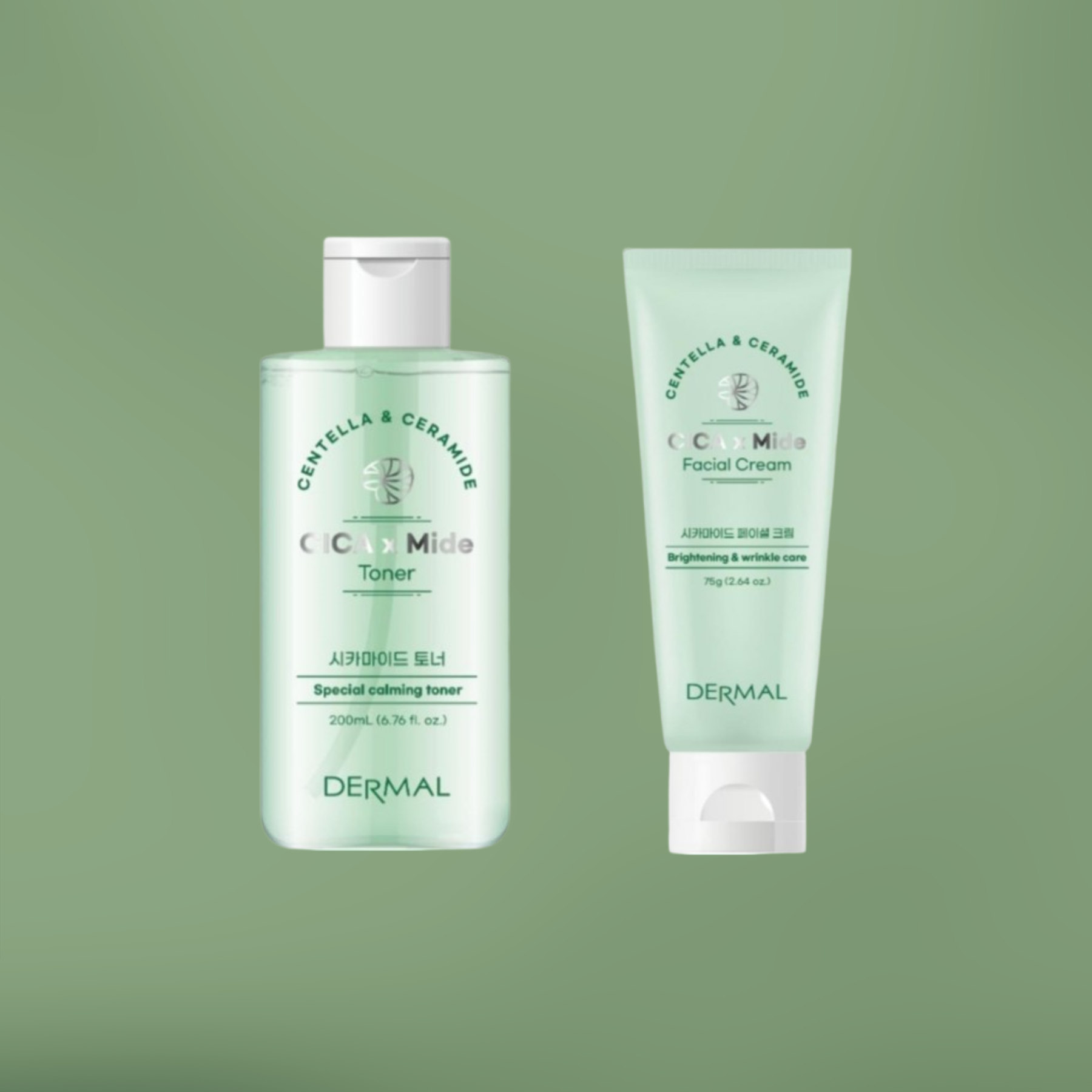 DERMAL CICAXMIDE Bakım Seti - Aydınlatıcı Krem ve Sakinleştirici Tonik