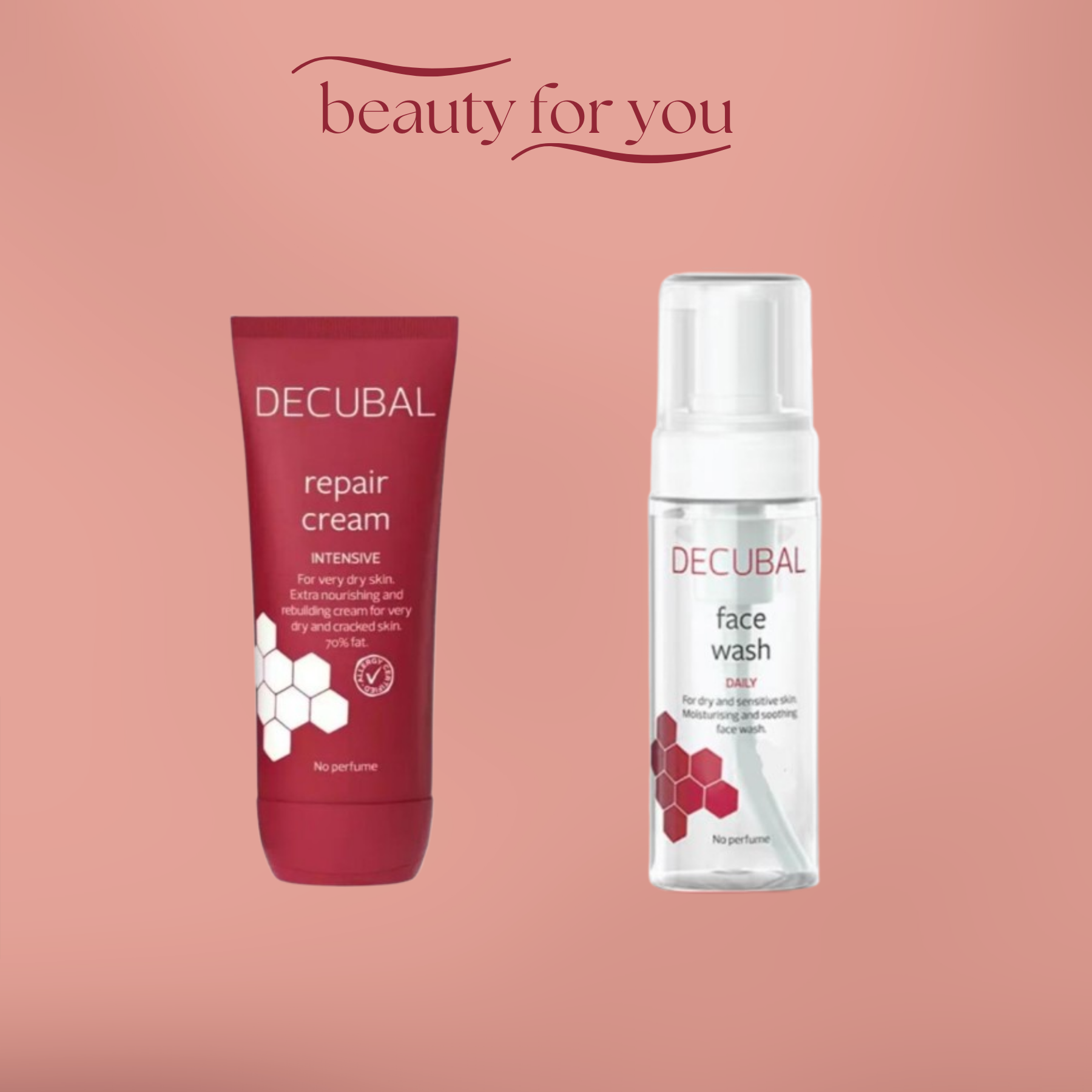 Decubal Bakım Seti - Besleyici Krem ve Temizleme Köpüğü ile komple cilt bakımı